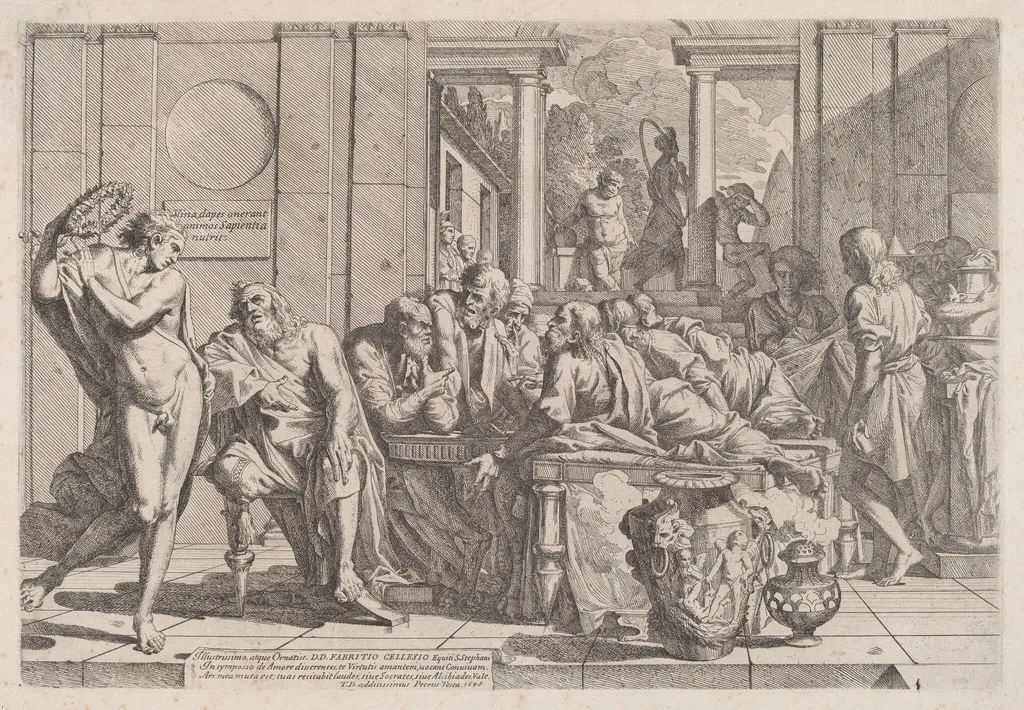 The Symposium, by Pietro Testa, ink, 1648