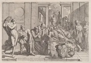 The Symposium, by Pietro Testa, ink, 1648