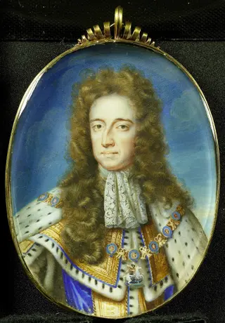 Portrait of William III of England (1650-1702), by Benoît Arlaud, oil, 1704