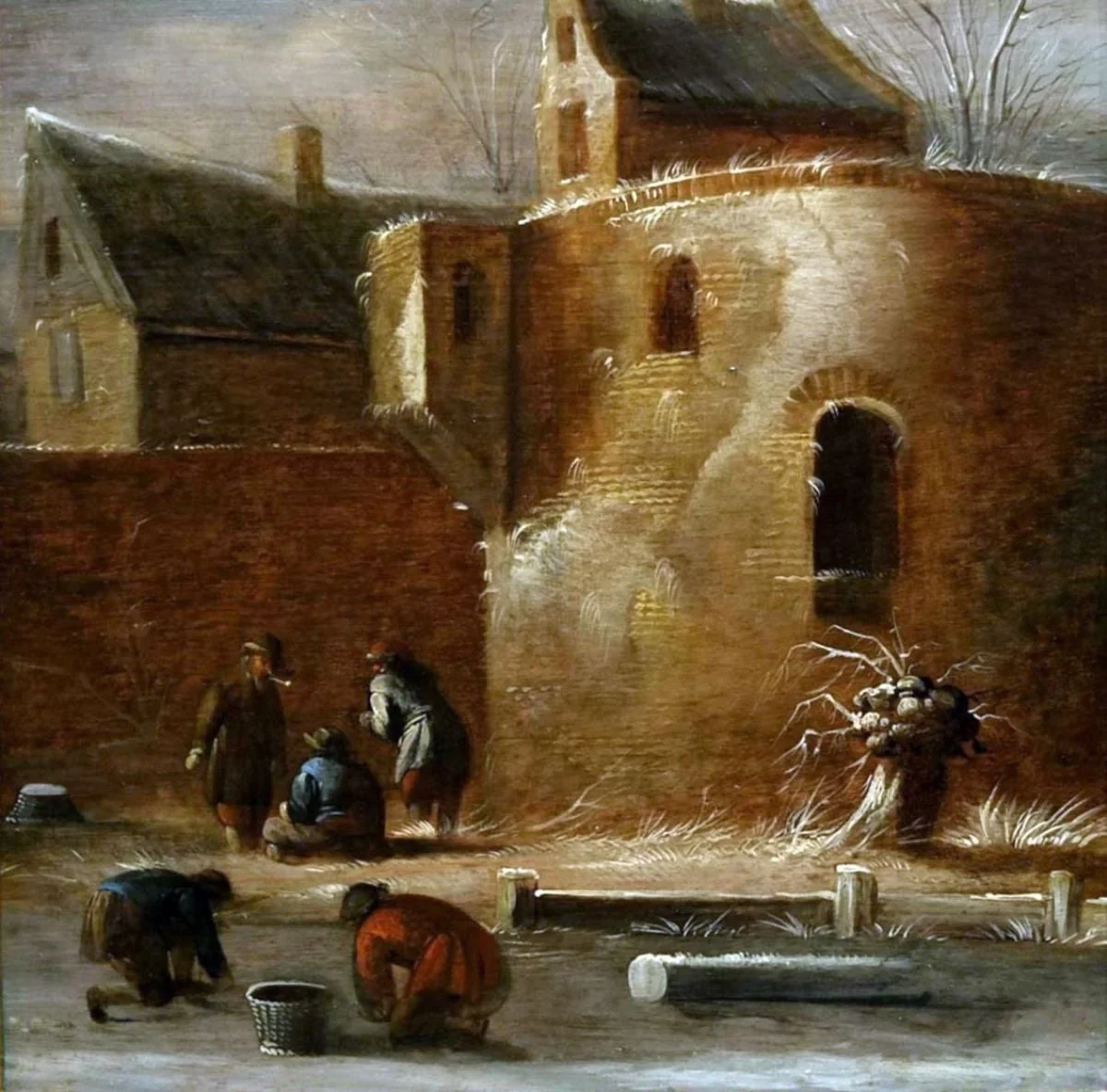 Scenă de iarnă, detail