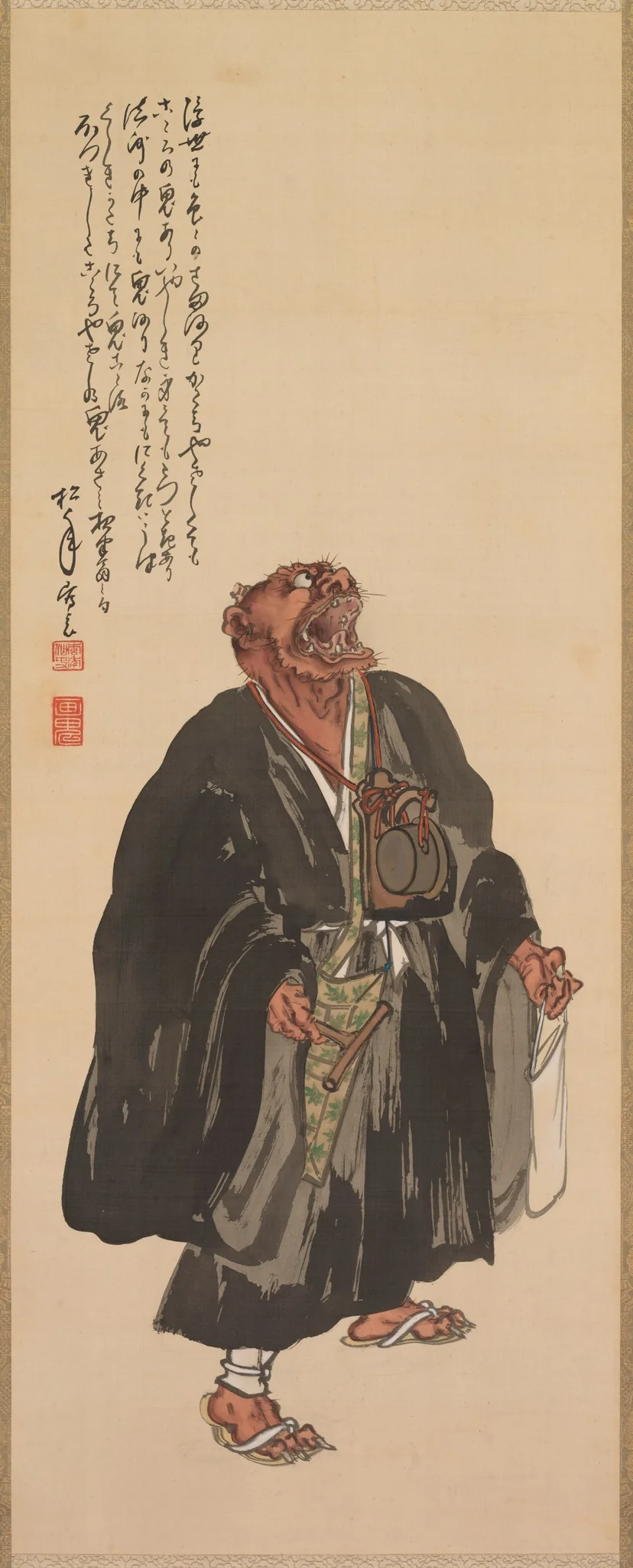 Demon Intoning the Name of the Buddha, detail