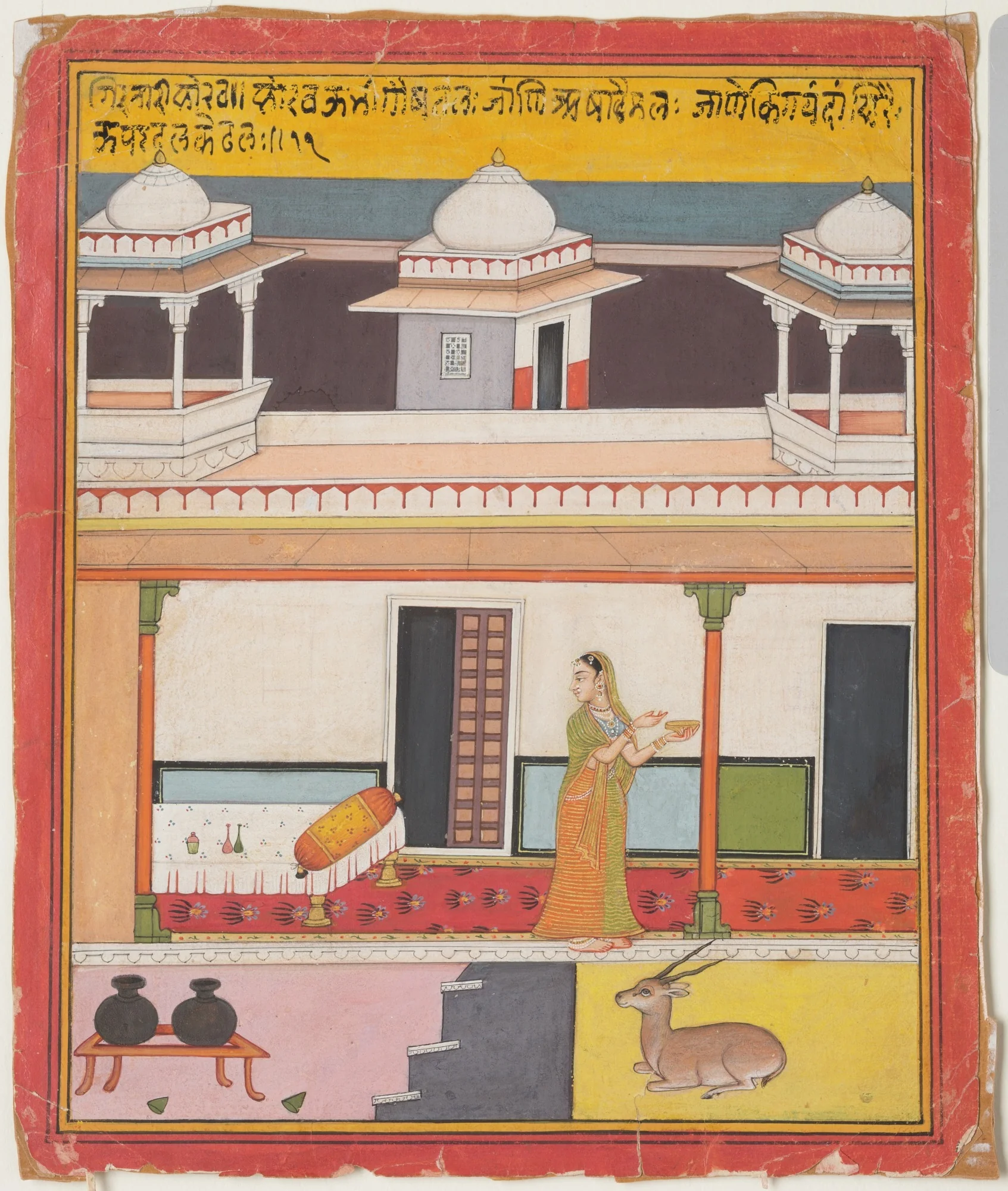 Servant in a Pavilion, detail