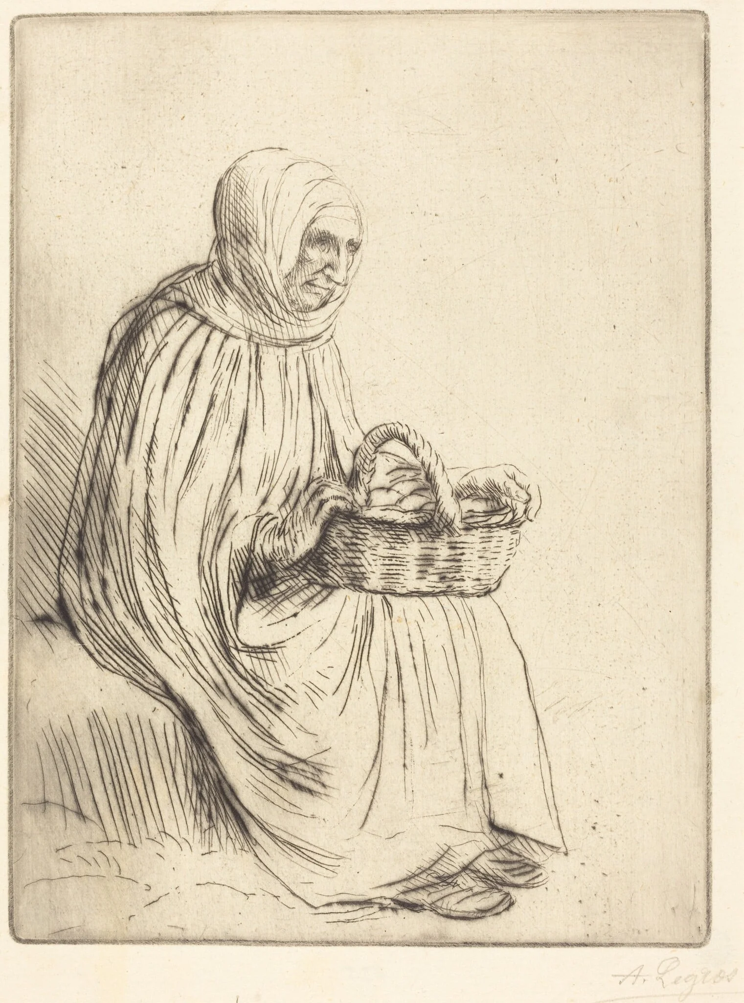 Woman of the Marketplace (Femme du marche), detail