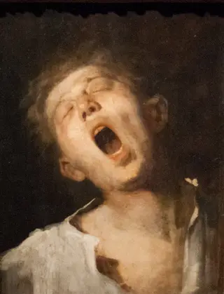 Yawning Apprentice, by Mihály Munkácsy, oil, 1868