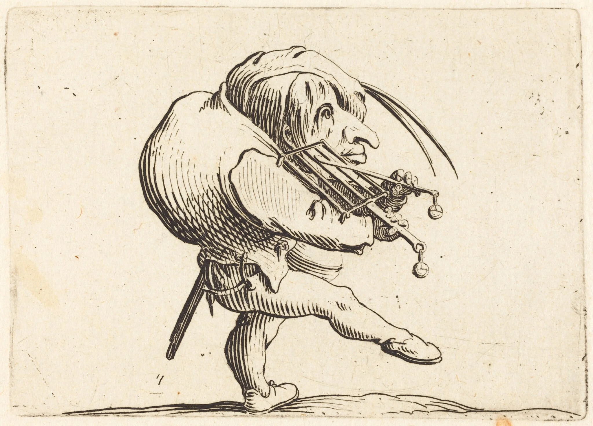 Man Scraping a Grill, detail