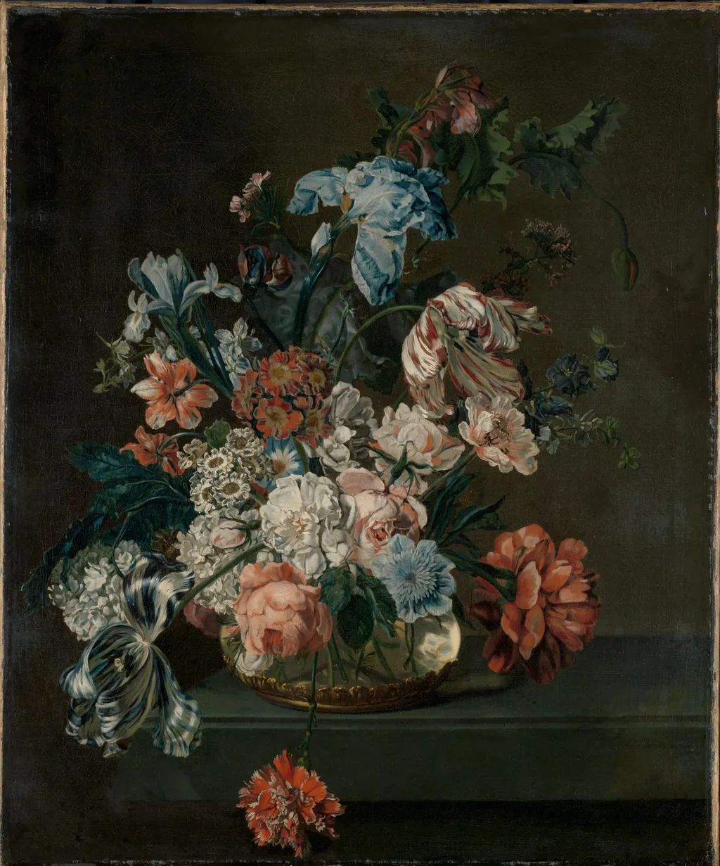 Still Life with Flowers, by Cornelia van der Mijn, unspecified, 1762