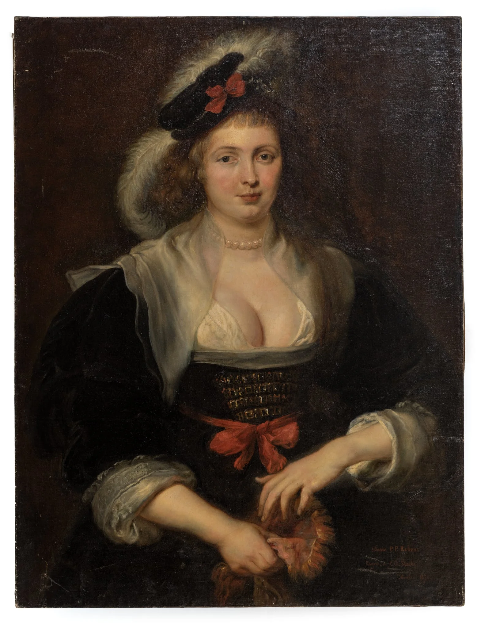 Helene Fourment (copie după Rubens), detail