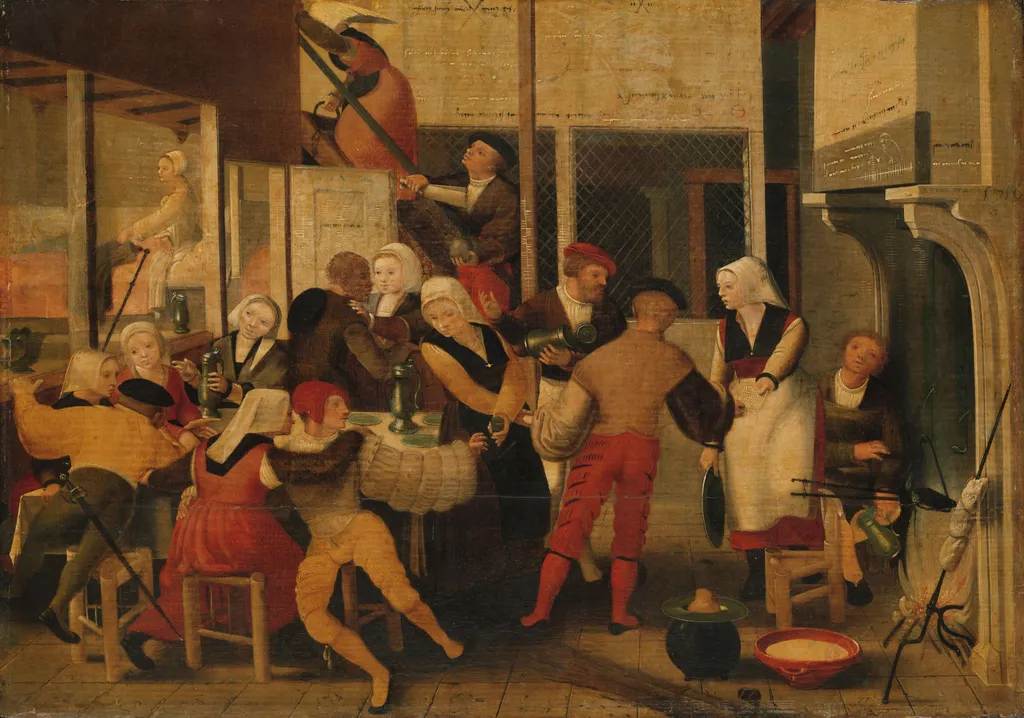 A public house, by Brunswick Monogrammist, oil, 1540