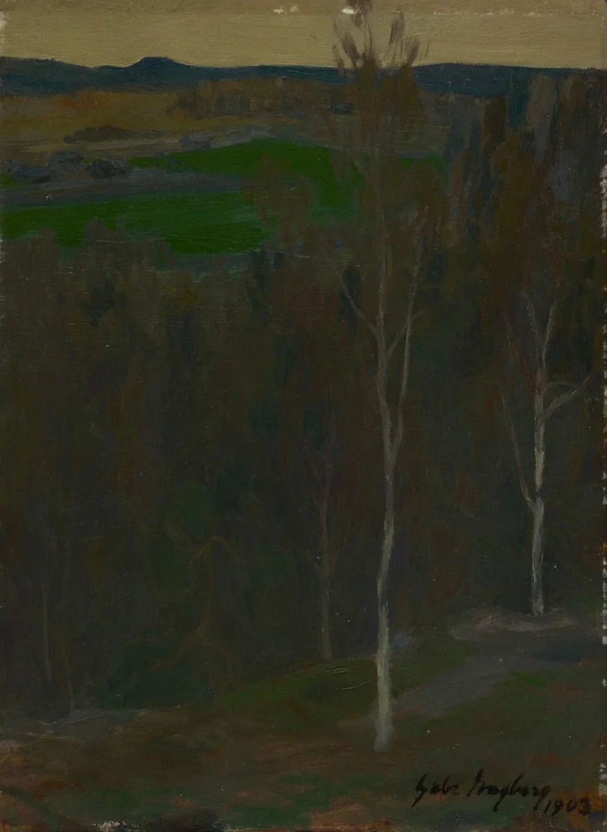 Kevätmaisema, detail