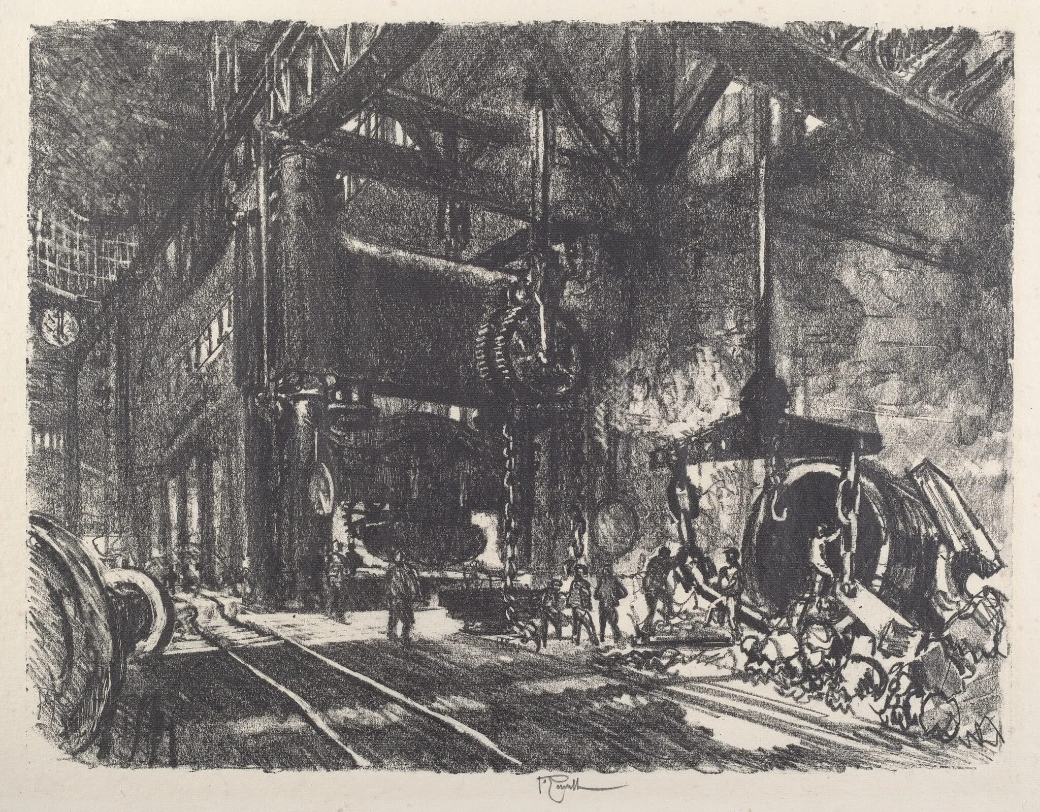 In the Land of Brobdingnag, the Armour Plate Bending Press, detail