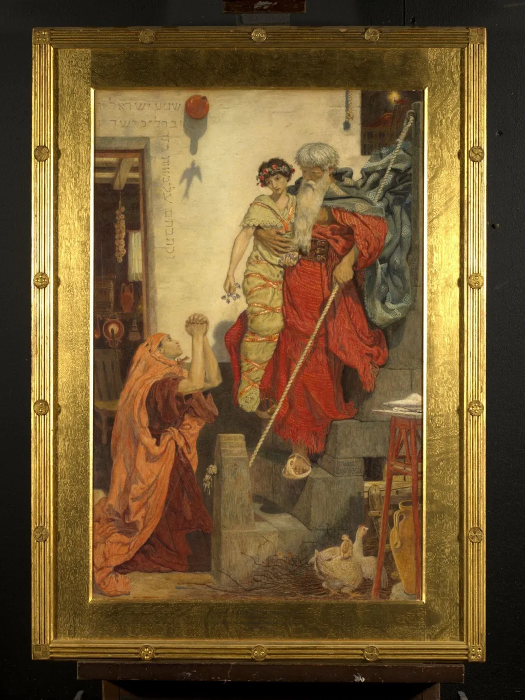 Elijah restoring the widow's son, by Ford Madox Brown, watercolor, 1868