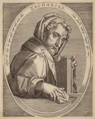 Zaccarias, by Theodor Galle, ink, 1613