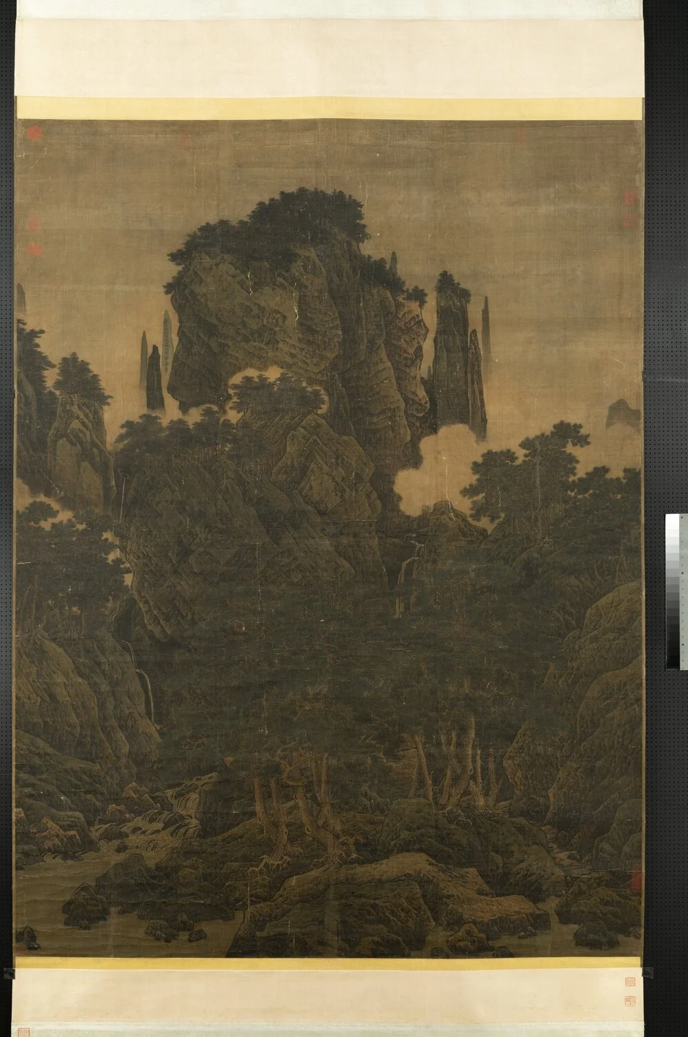 宋李唐萬壑松風圖 軸, detail
