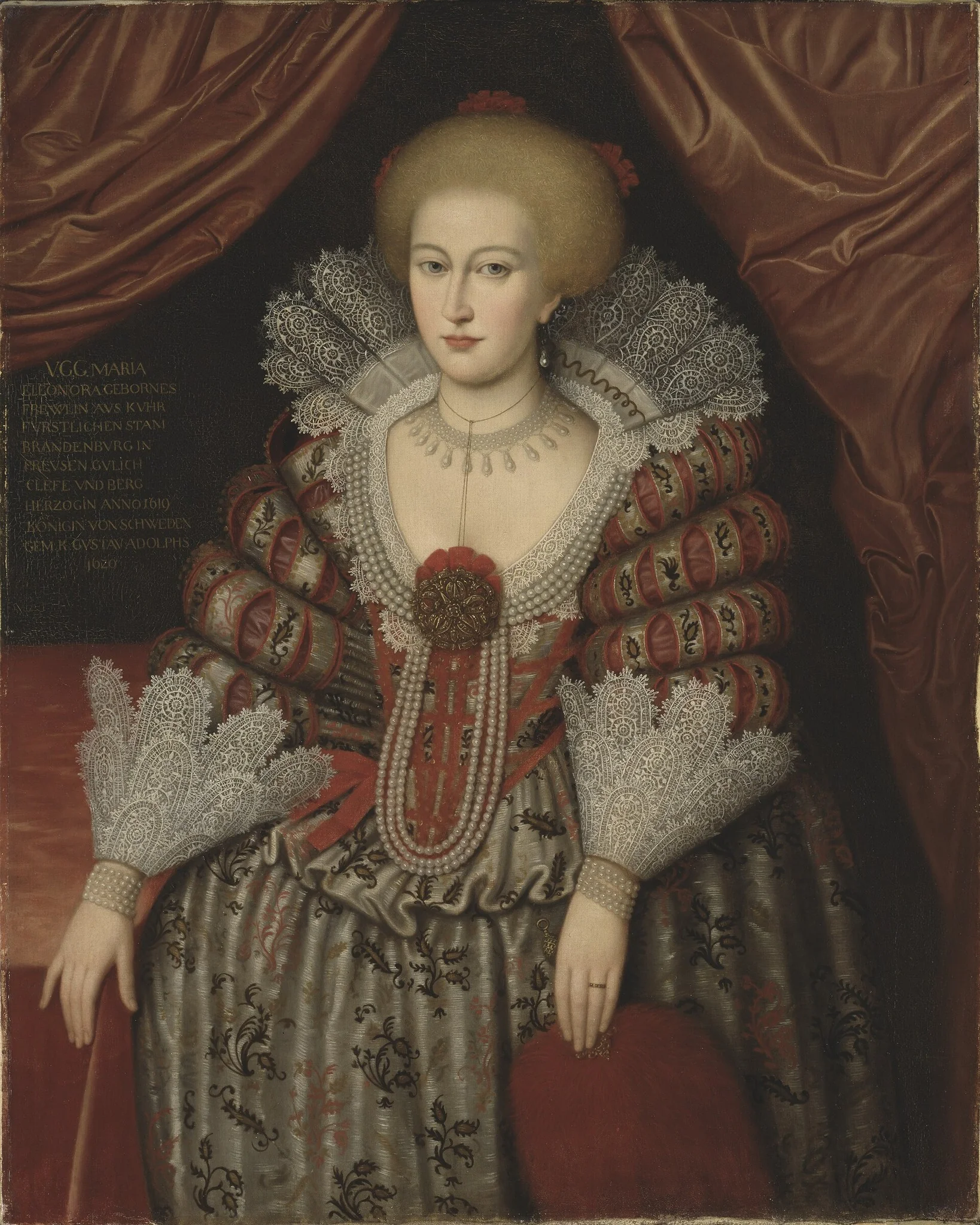 Maria Eleonora (1599-1655), Princess of Brandenburg, Queen of Sweden, detail
