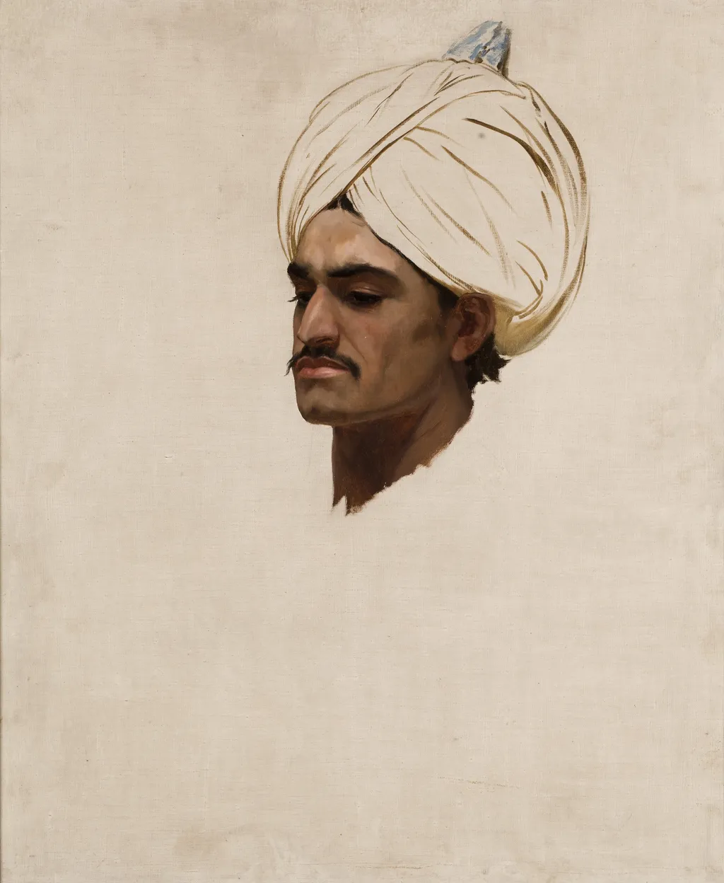 Study of an Arab's Head, by Stanisław Chlebowski, oil, 1869