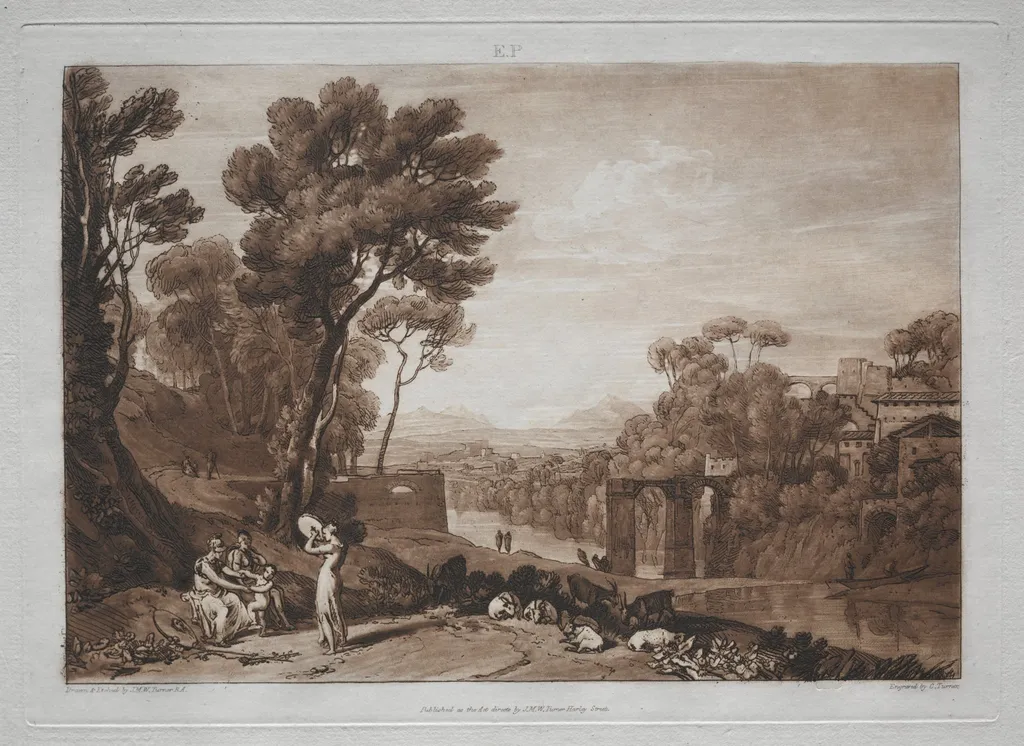 Liber Studiorum:  The Woman and the Tambourine, by Joseph Mallord William Turner, 1823