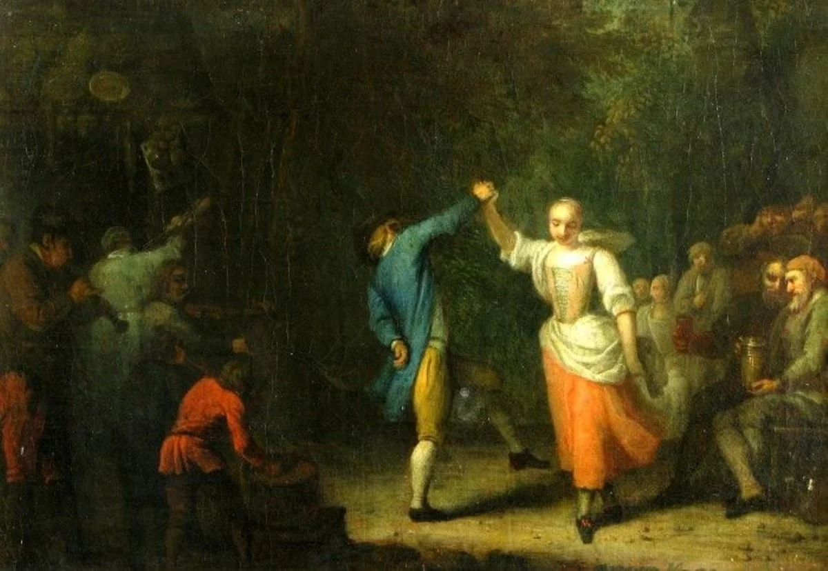 Pereche dansând, detail