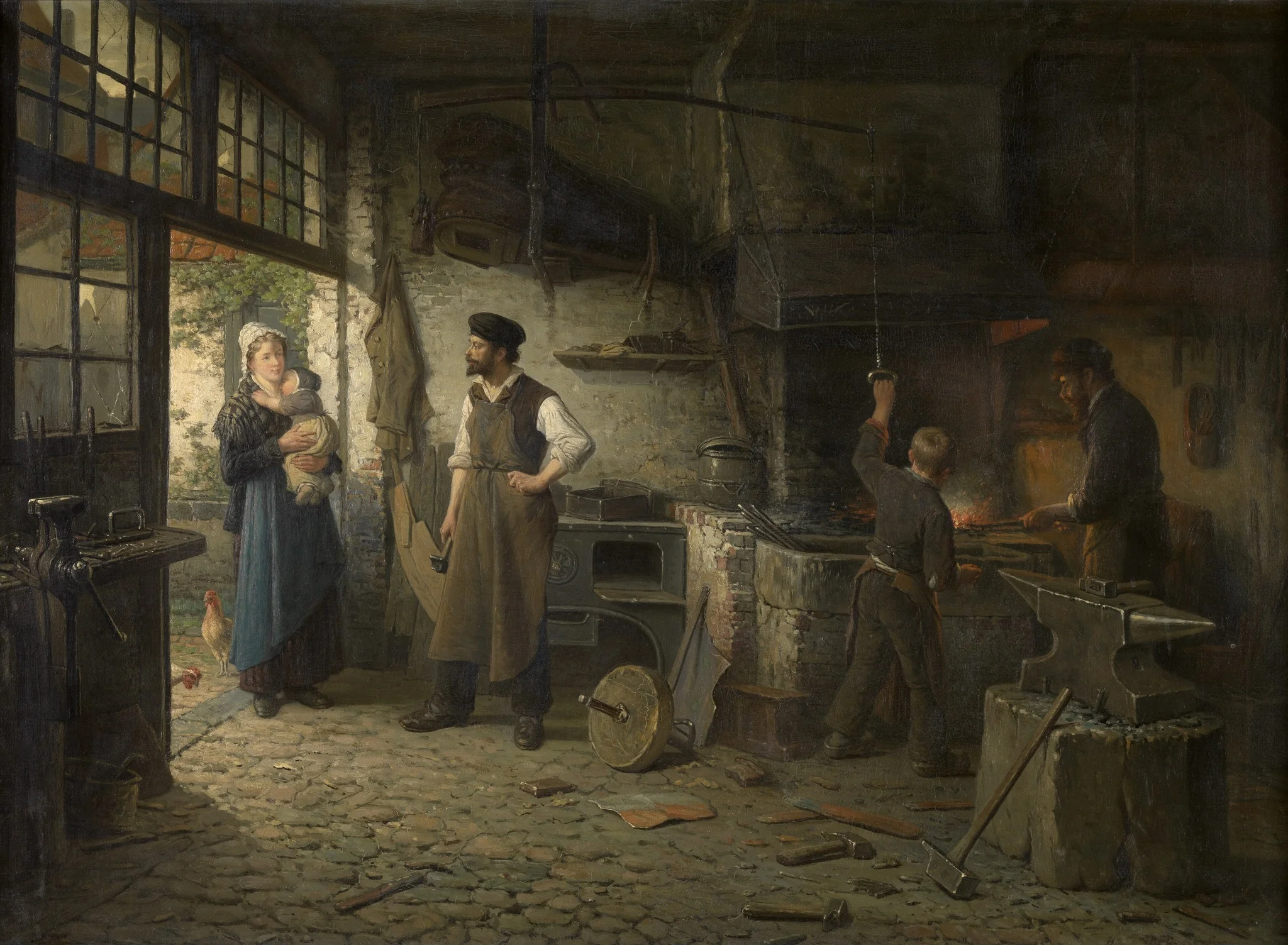 The Shoeing-Smith, detail