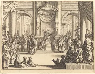 Christ Disputing with the Doctors, by Jacques Callot, ink, 1635