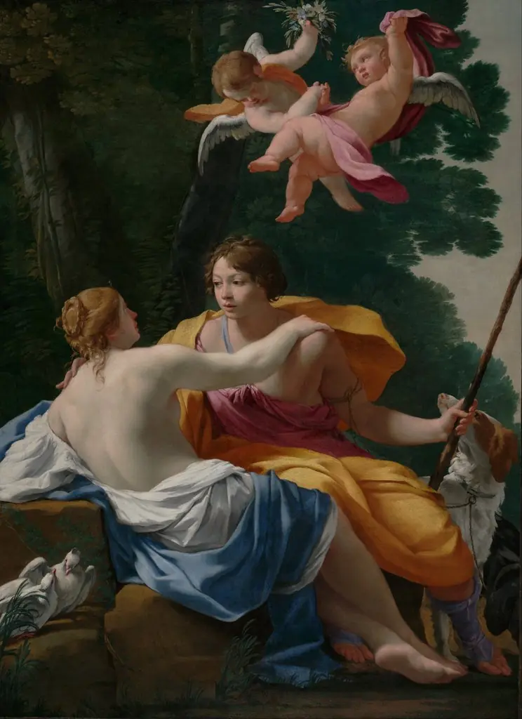 Venus and Adonis, by Simon Vouet, oil, 1642