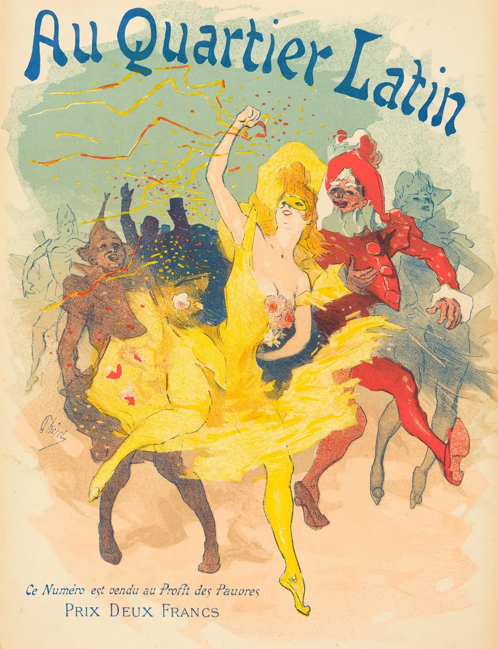 Au Quartier Latin, by Jules Chéret, ink, 1894