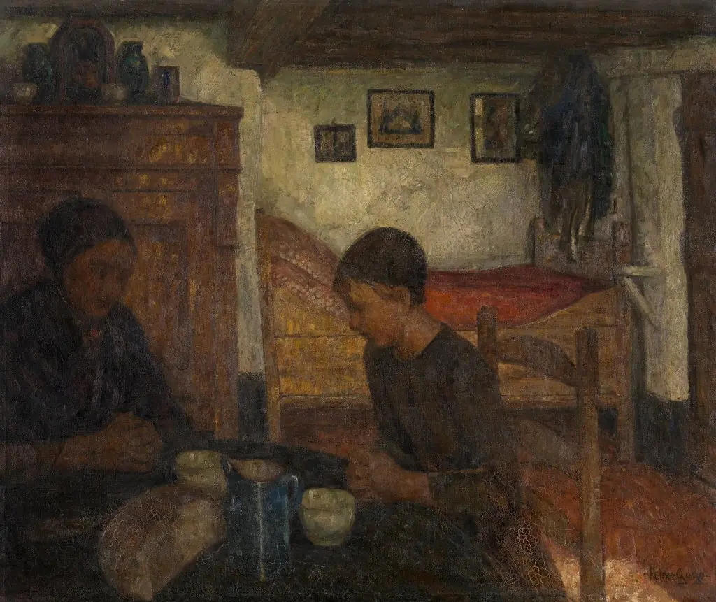 The prayer, by Felix Gogo, oil, 1922