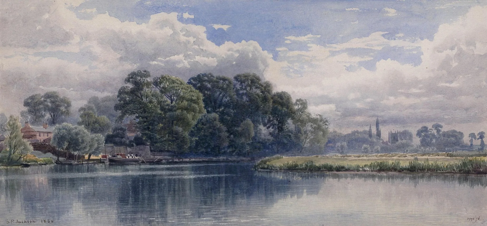 The Thames at Wargrave: Midday, detail