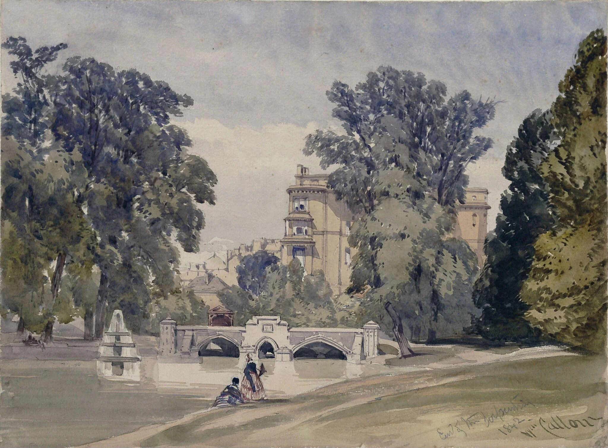 West end of the Serpentine, Kensington Gardens, detail