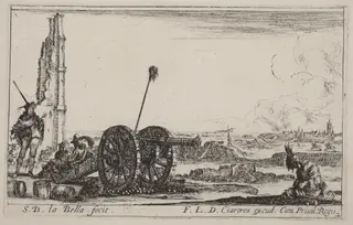 The Cannon, by Stefano Della Bella, ink, 1641