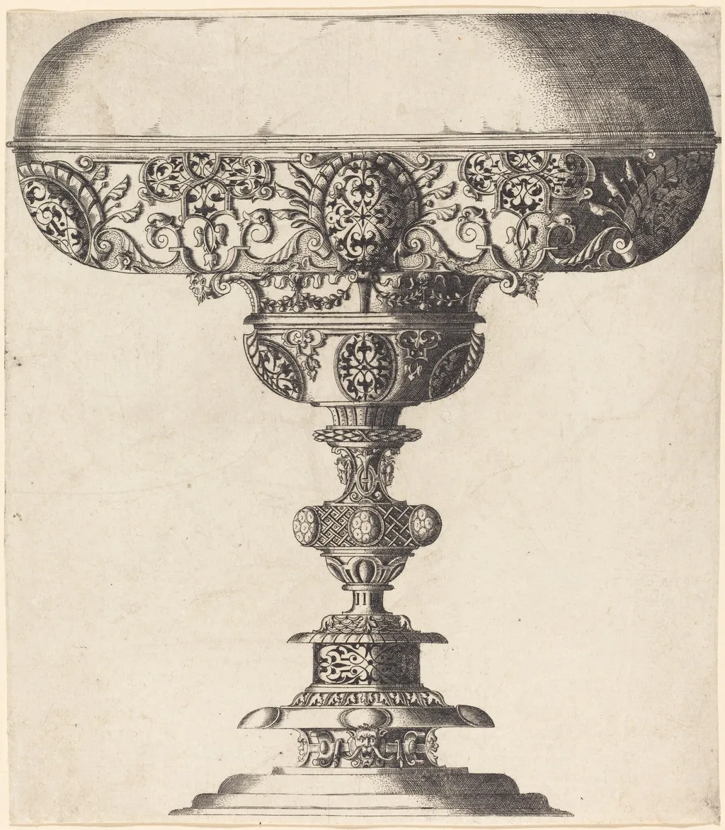 Cup, by Wenzel Jamnitzer I, ink, 1546