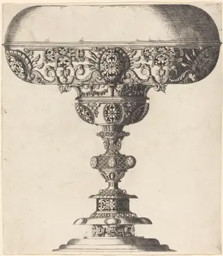 Cup, by Wenzel Jamnitzer I, ink, 1546
