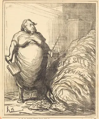 Je ne pourrai jamais laver tout ça, by Honoré Daumier, 1872