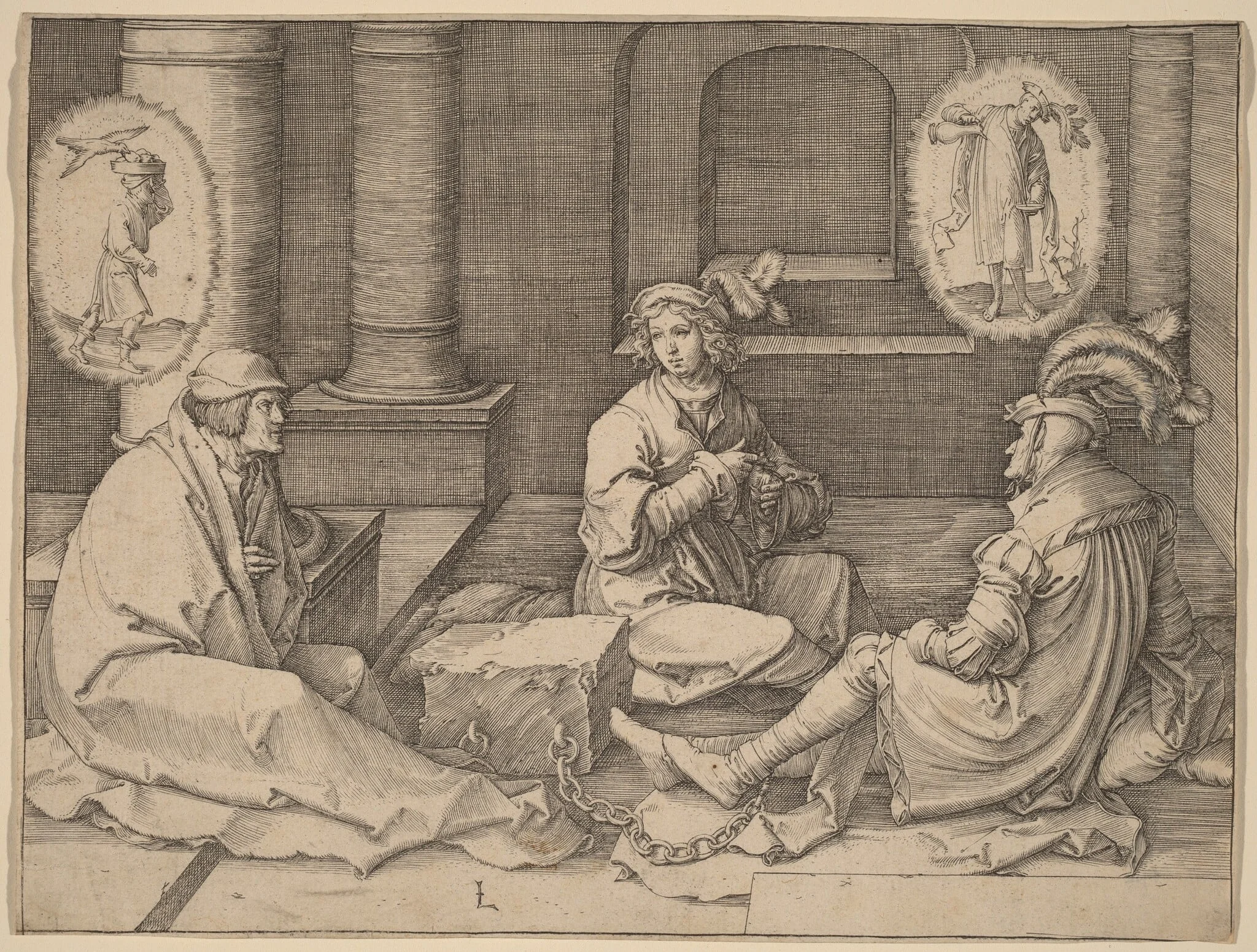 Joseph Interprets the Dreams in Prison, detail