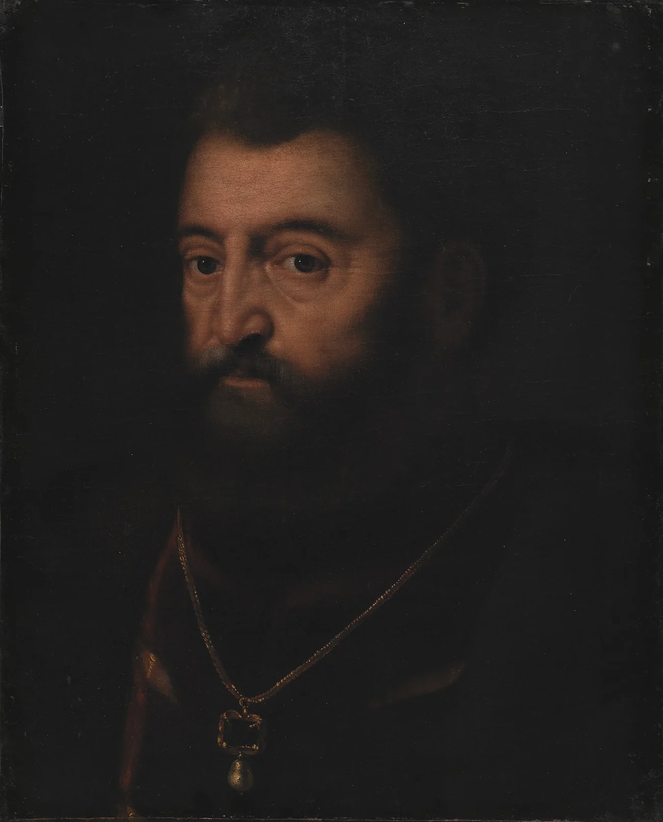 Portrait of Alfonso d'Este, Duke of Ferrara, detail