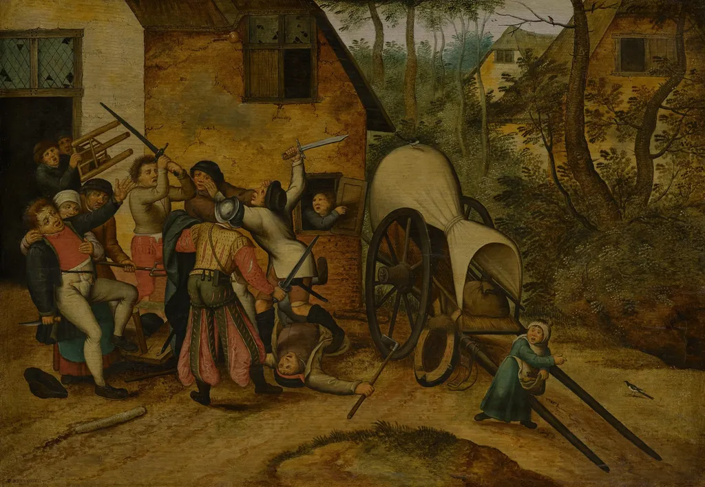 Fight in the Country, by Pieter Brueghel the Younger, paint, 1627
