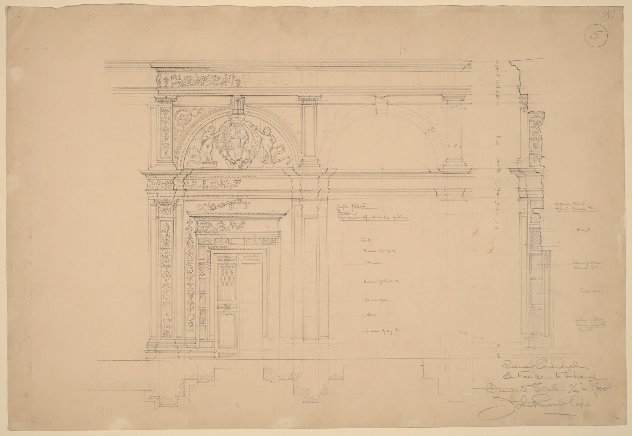 Siena Cathedral, Entrance to Library, detail