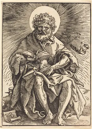 Saint John the Baptist, by Hans Baldung Grien, ink, 1517