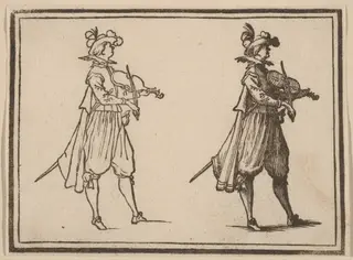 Violinist, by Edouard Eckman, ink, 1621