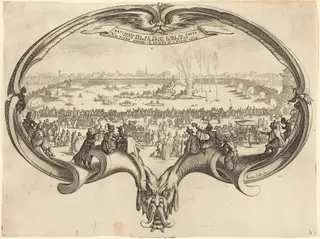 The Fan, by Jacques Callot, ink, 1619