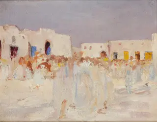 Kairouan (At a Bazaar), by Jan Ciągliński, unspecified, 1911