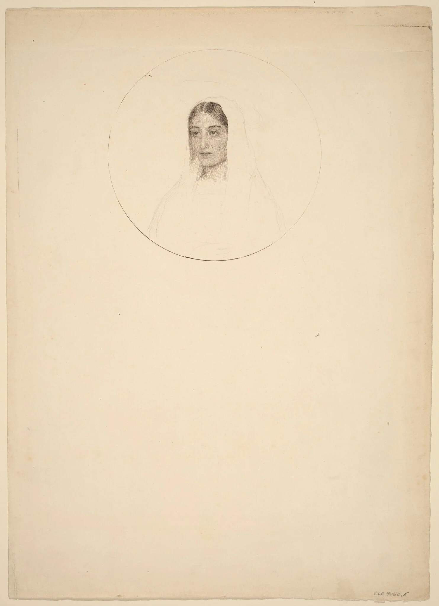 Young Woman's Head, detail
