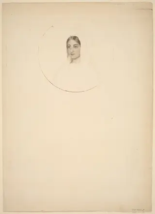 Young Woman's Head, by Esther Frances Alexander, ink, 1864