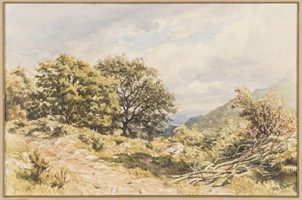 A Woody Bit, North Wales, by John Kemp, watercolor, 1867