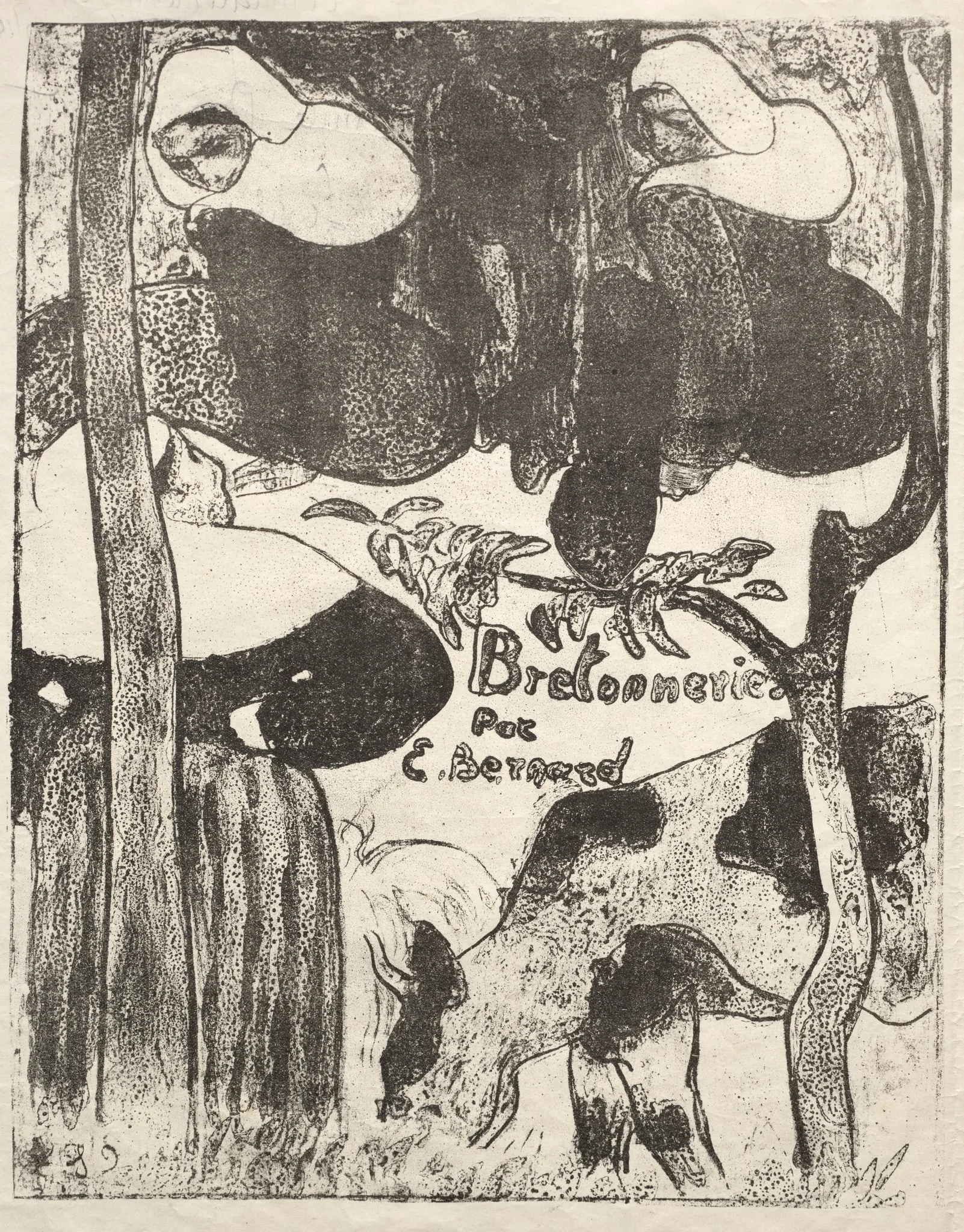 Les Bretonneries: Title Page (Page de Titre), detail