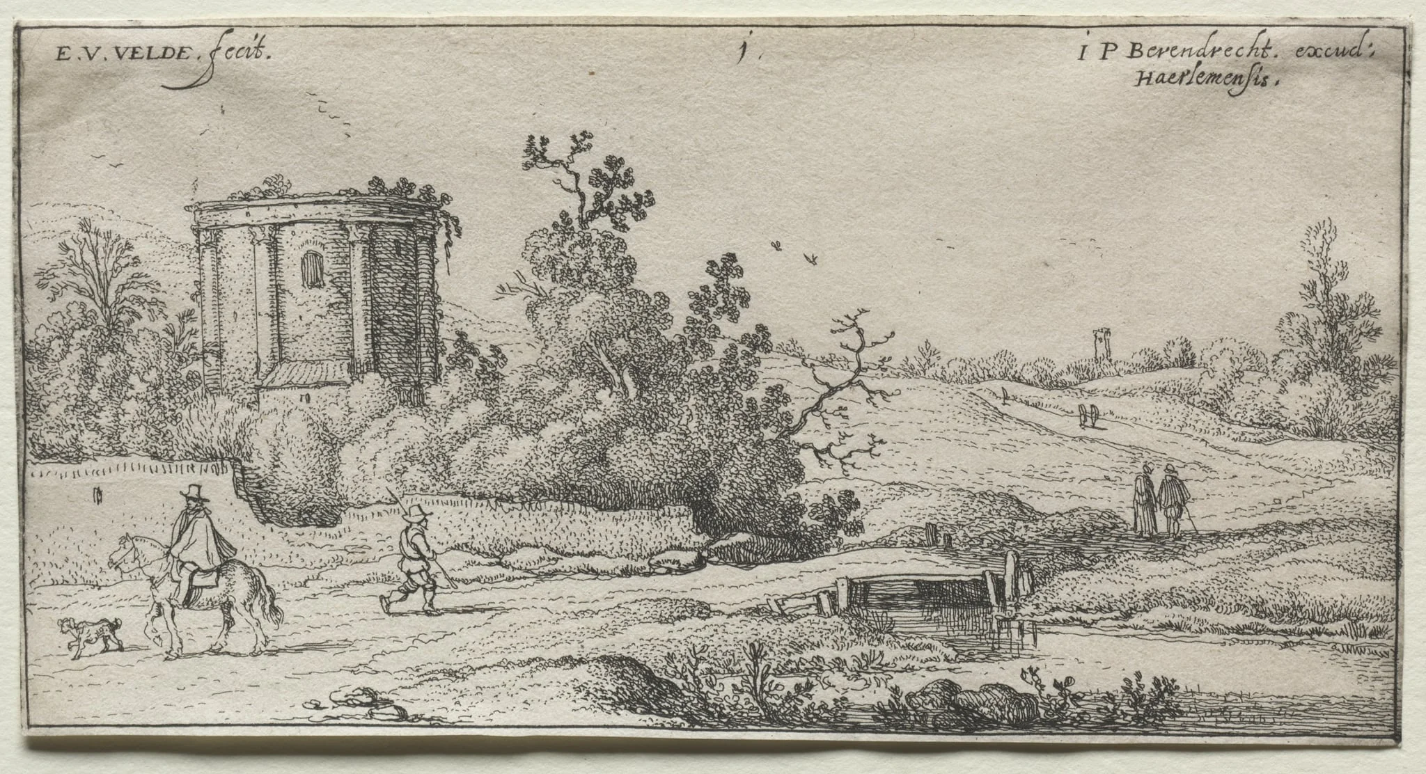 Landscapes: Landscape with Ruins of a Roman Temple, detail