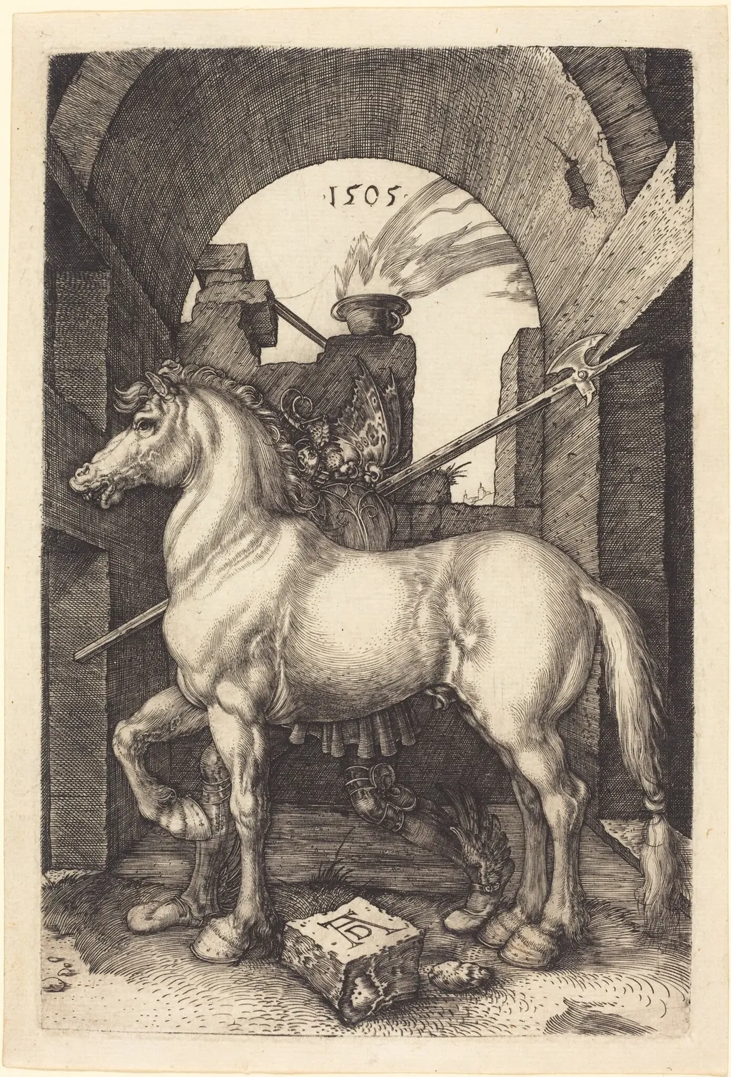 Small Horse, by Albrecht Dürer, ink, 1505