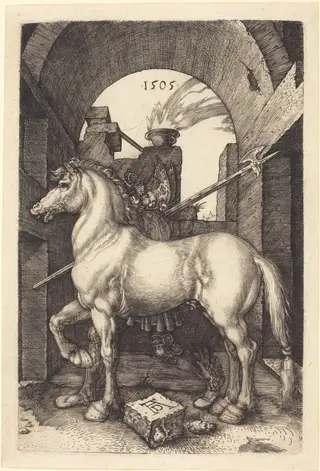 Small Horse, by Albrecht Dürer, ink, 1505