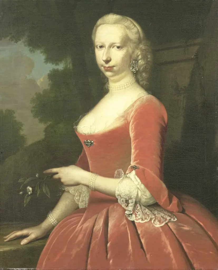 Portrait of a Woman, by Frans van der Mijn, oil, 1748