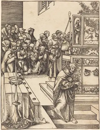 Saint John the Evangelist, by Lucas Cranach the Elder, ink, 1512