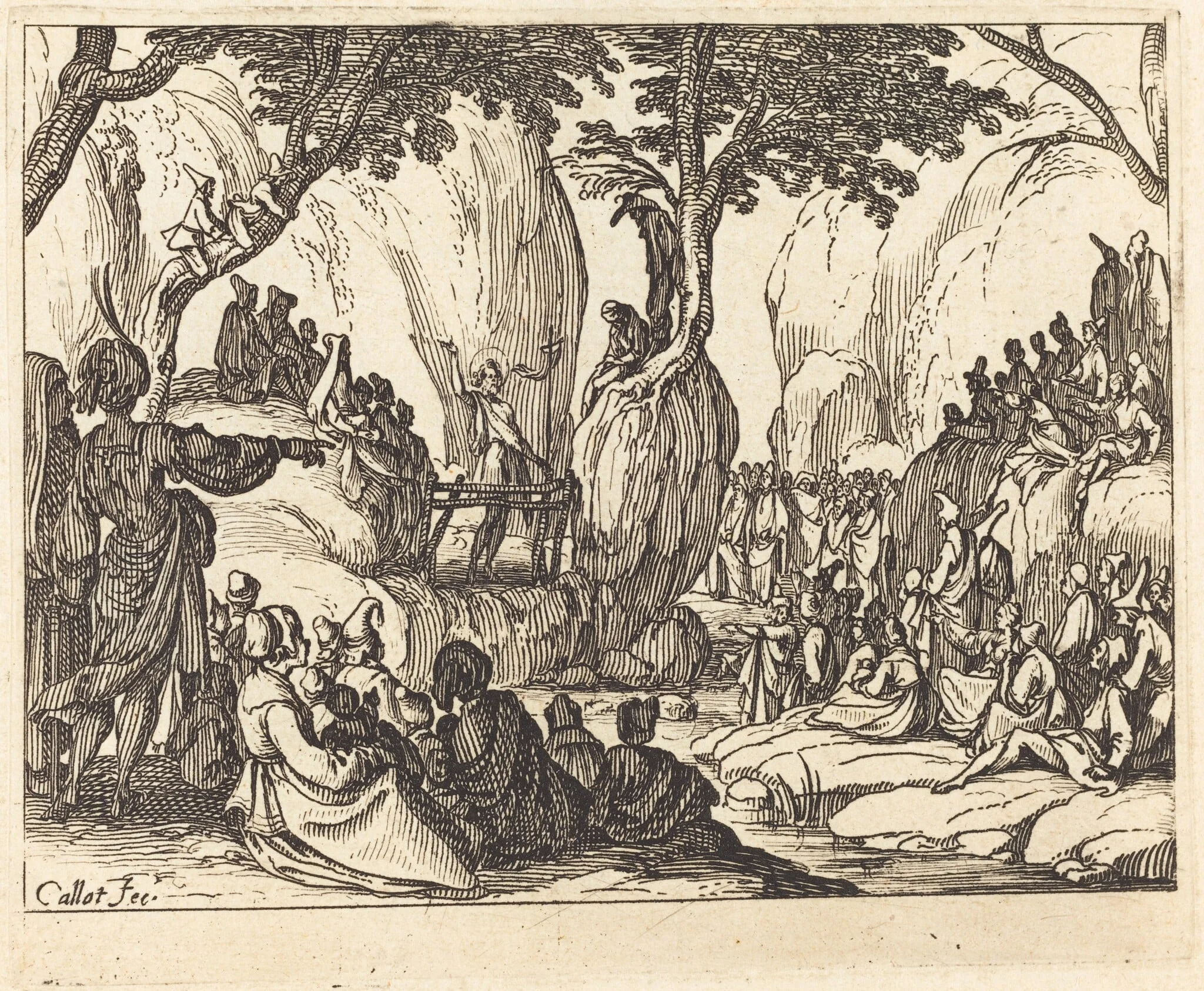 Saint John Preaching in the Desert, detail